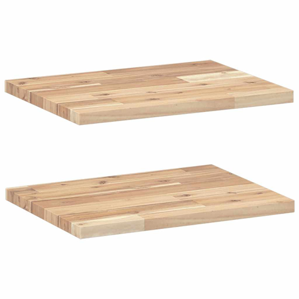 vidaXL Floating shelves 2 pcs. 40x30x2 cm Solid acacia wood Untreated