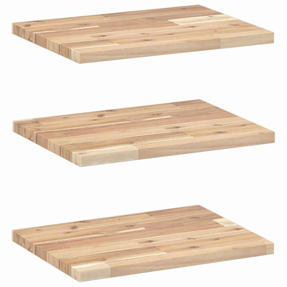 vidaXL Floating Shelves 3 pcs. 40x30x2 cm Solid Acacia Wood Untreated