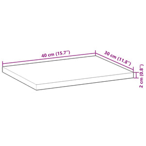 vidaXL Floating Shelves 3 pcs. 40x30x2 cm Solid Acacia Wood Untreated