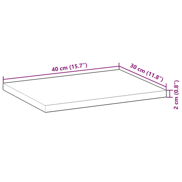 vidaXL Floating Shelves 3 pcs. 40x30x2 cm Solid Acacia Wood Untreated