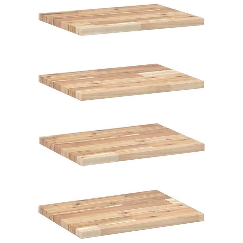vidaXL Floating Wall Shelves 4 pcs 40x30x2 cm Solid Acacia Wood Untreated