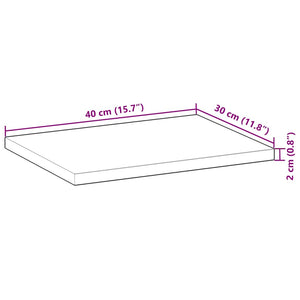 vidaXL Floating Wall Shelves 4 pcs 40x30x2 cm Solid Acacia Wood Untreated