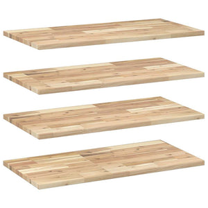 vidaXL Floating Shelves 4 pcs. 60x40x2 cm Solid Acacia Wood Untreated