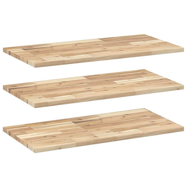 vidaXL Floating Shelves 3 pcs 80x40x2 cm Solid Acacia Wood Untreated