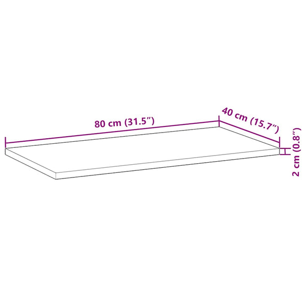 vidaXL Floating Shelves 4 pcs. 80x40x2 cm Solid Acacia Wood Untreated