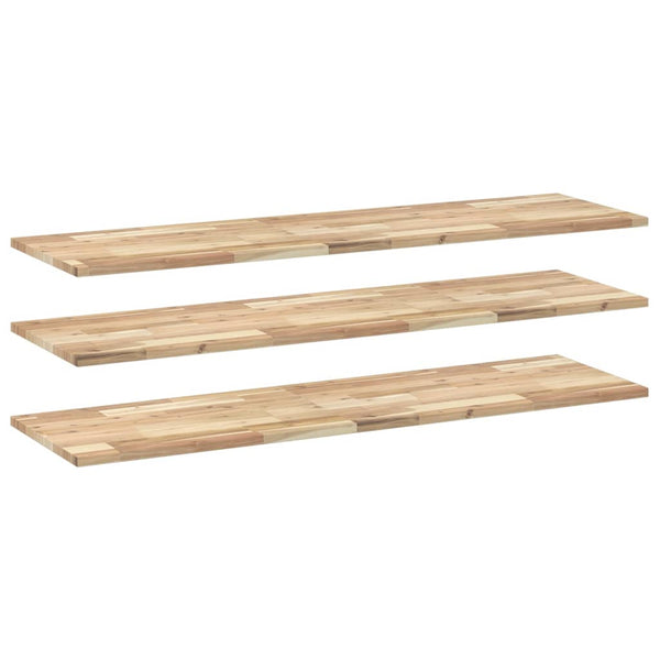 vidaXL Floating Shelves 3 pcs 160x40x2 cm Solid Acacia Wood Untreated