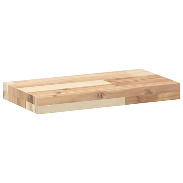 vidaXL Floating Shelf 60x20x4 cm Solid Acacia Wood Untreated