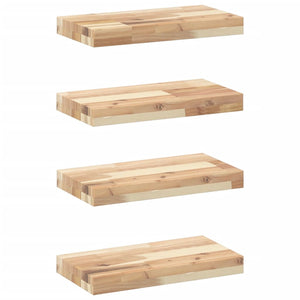 vidaXL Floating Shelves 4 pcs. 60x20x4 cm Solid Acacia Wood Untreated