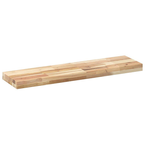 vidaXL Floating Shelf 100x20x4 cm Solid Acacia Wood Untreated
