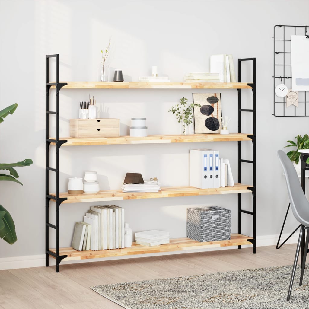 vidaXL Floating Shelf 140x20x4 cm Solid Acacia Wood Untreated