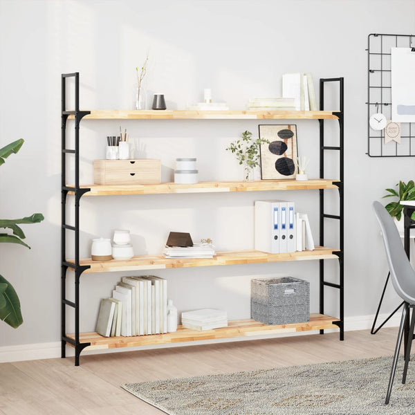 vidaXL Floating Shelf 140x20x4 cm Solid Acacia Wood Untreated