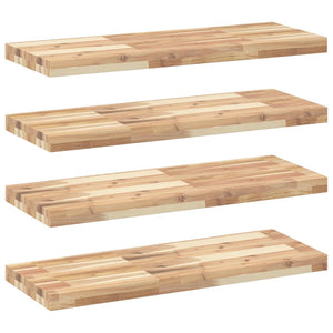 vidaXL Floating Shelves 4 pcs. 80x30x4 cm Solid Acacia Wood Untreated