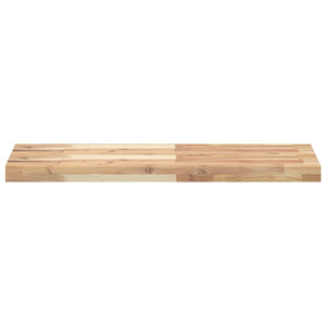 vidaXL Floating Wall Shelf 100x30x4 cm Solid Acacia Wood Untreated