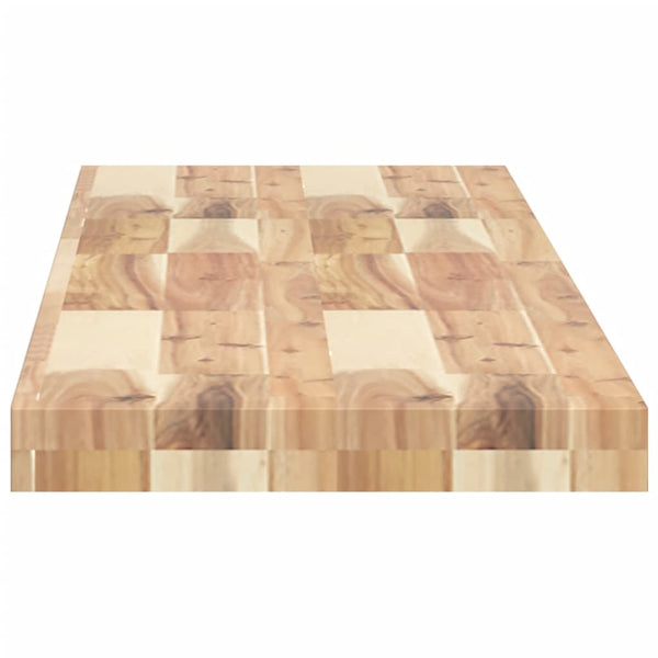 vidaXL Floating Shelf 120x30x4 cm Solid Acacia Wood Untreated