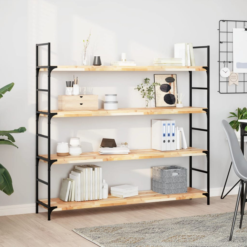 vidaXL Floating Shelf 120x30x4 cm Solid Acacia Wood Untreated