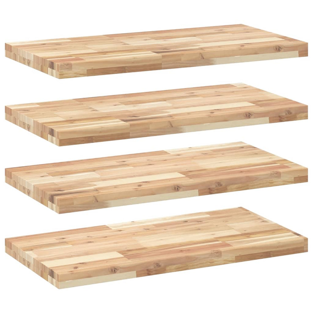 vidaXL Floating Shelves 4 pcs. 60x40x4 cm Solid Acacia Wood Untreated