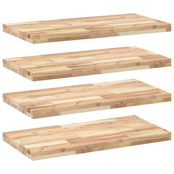 vidaXL Floating Shelves 4 pcs. 60x40x4 cm Solid Acacia Wood Untreated