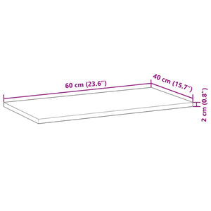 vidaXL Floating Wall Shelf 60x40x2 cm Solid Acacia Wood Oil-Treated