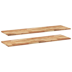 vidaXL Floating Shelves 2 pcs. 160x40x2 cm Solid Acacia Wood Oil-Treated
