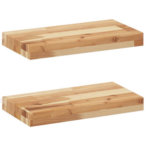 vidaXL Floating Shelves 2 pcs 60x20x4 cm Solid Acacia Wood Oil-Treated