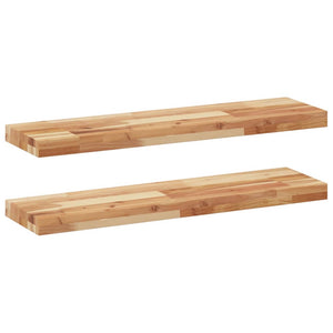 Schweberegale 100x20 Akazie Massivholz 2er Set