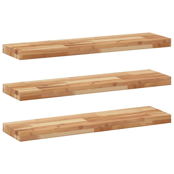 Massivholz Schweberegale 100cm, 3er Set