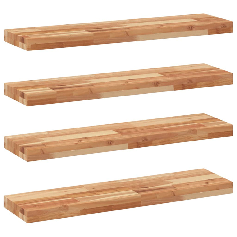 Akazie Schweberegale 100 cm, 4er Set