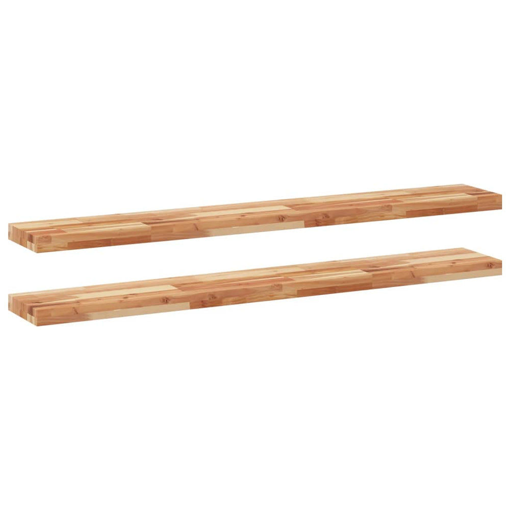 Akazie Schweberegale 120cm 2er Set