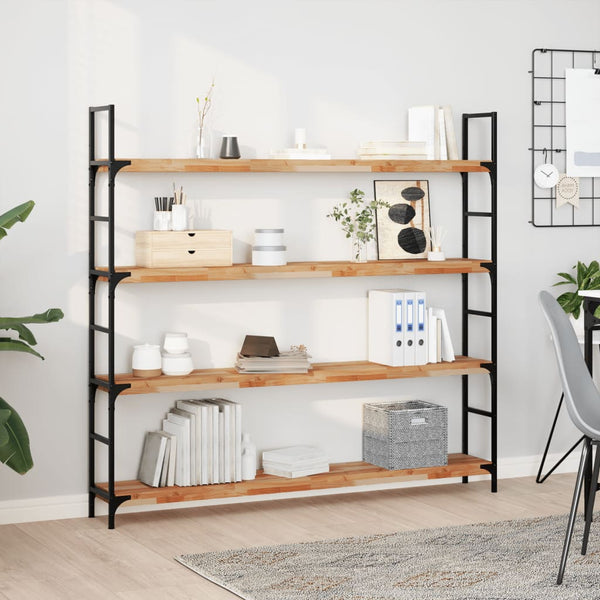 Massivholz Schweberegale, 140 cm, 2er-Set