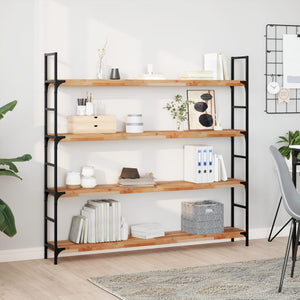 Massivholz Schweberegale Akazie 140cm 3er Set