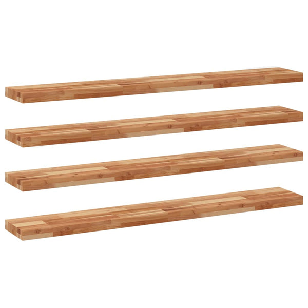 Akazie Schweberegale 140 cm, 4er-Set