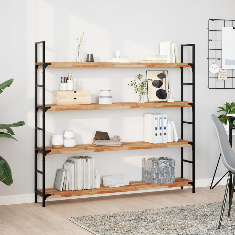 Akazie Schweberegale 140 cm, 4er-Set