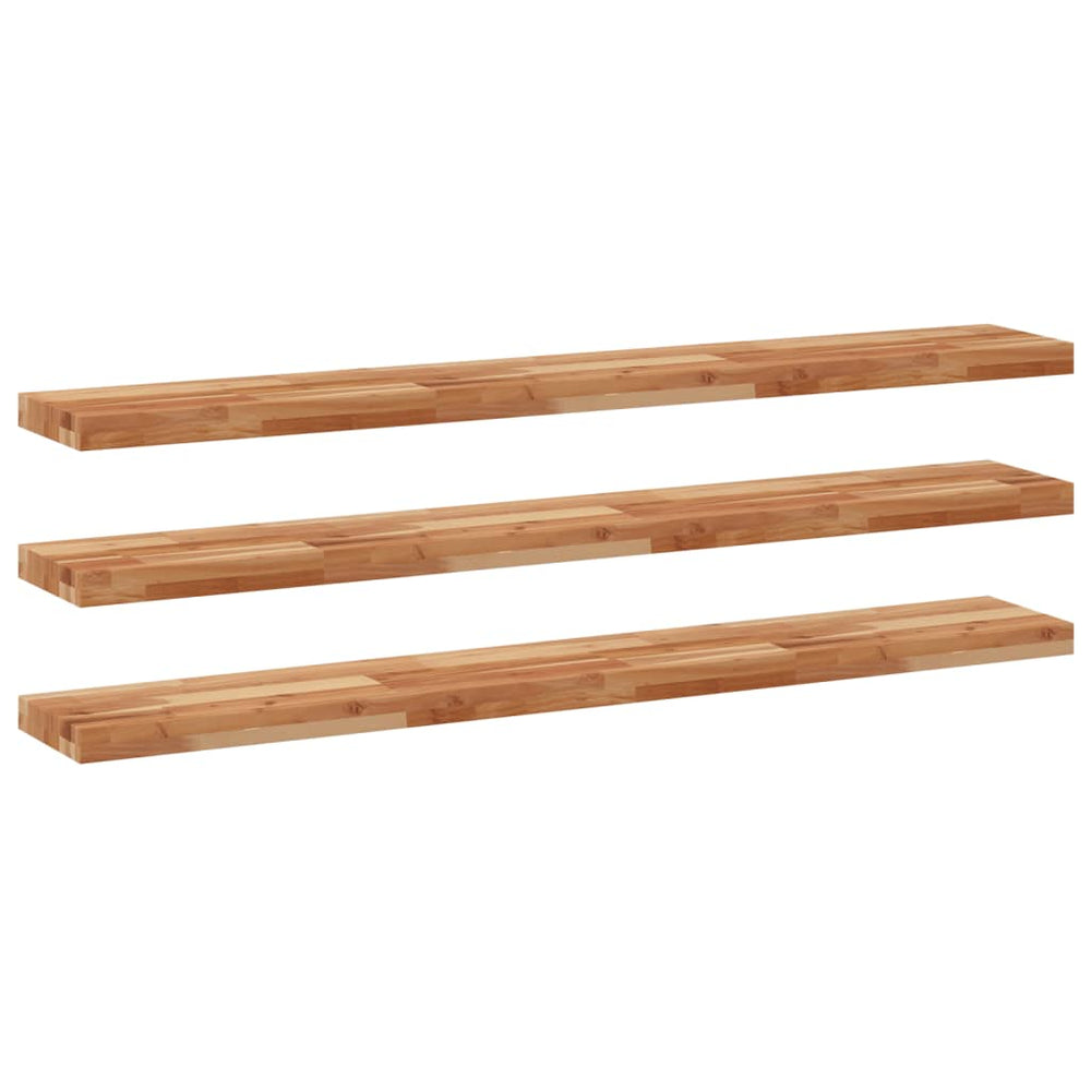 Schweberegale 160 cm Akazie 3er Set