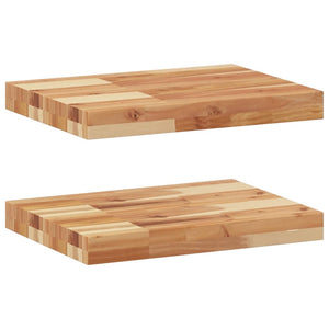 Schweberegale 40x30cm Akazie 2er Set