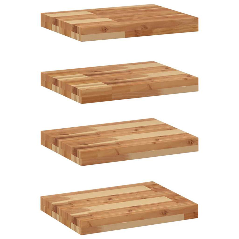 Akazie Schweberegale 4er Set 40cm