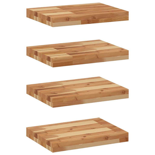 Akazie Schweberegale 4er Set 40cm