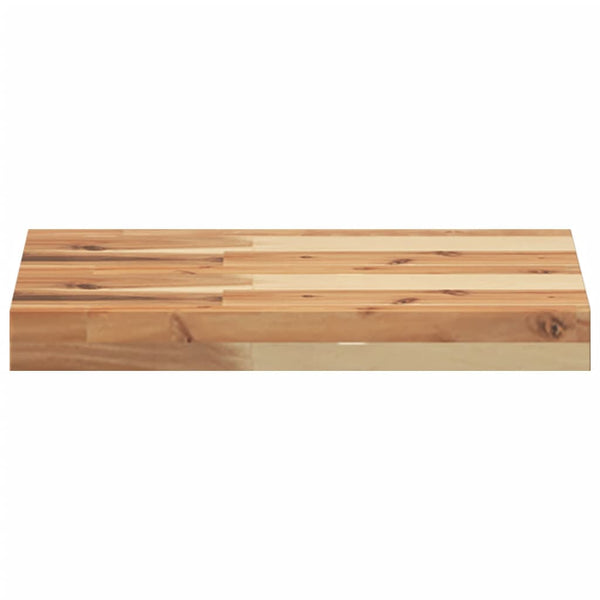 Akazie Massivholz Schweberegale 60 cm, 3er Set