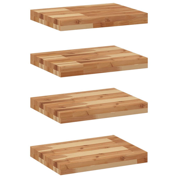 Schweberegale Akazie Massivholz 60x30 cm 4er Set