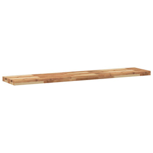 Akazie Massivholz Schweberegale, 160cm, 2er Set