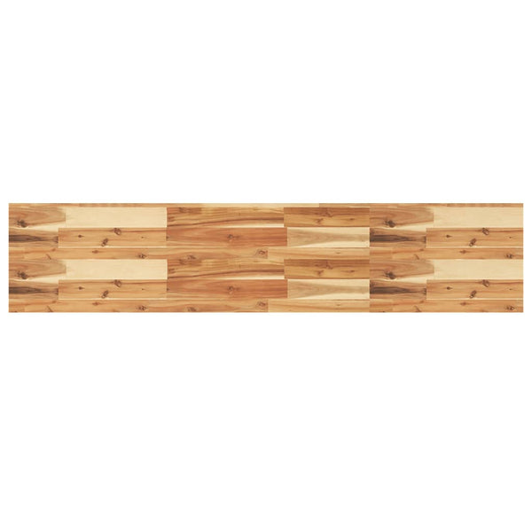 Akazie Massivholz Schweberegale, 160cm, 2er Set