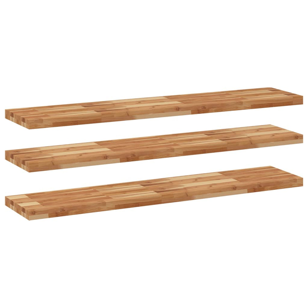 Schweberegale 160cm Akazie 3er Set