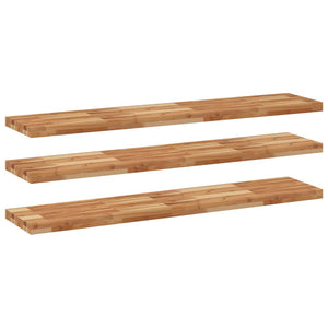 Schweberegale 160cm Akazie 3er Set