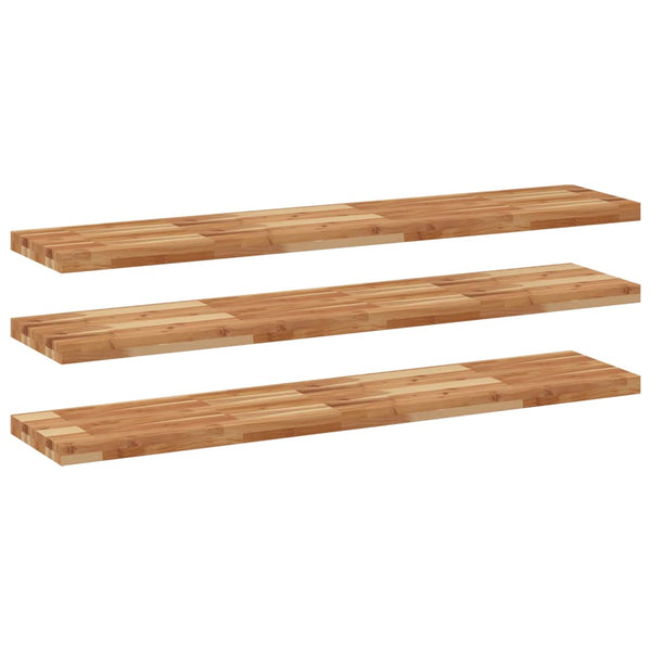 Schweberegale 160cm Akazie 3er Set