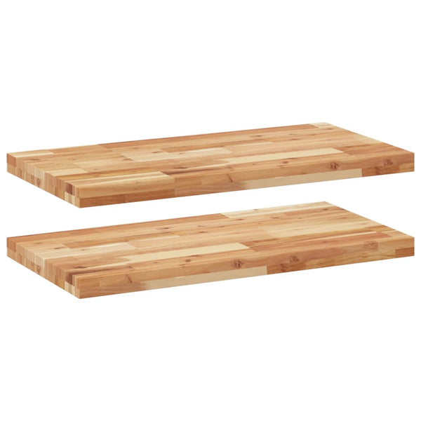 Schweberegale 60x40 cm Akazie Massivholz 2er Set
