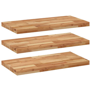 Akazie Massivholz Schweberegale 60x40 cm, 3er Set