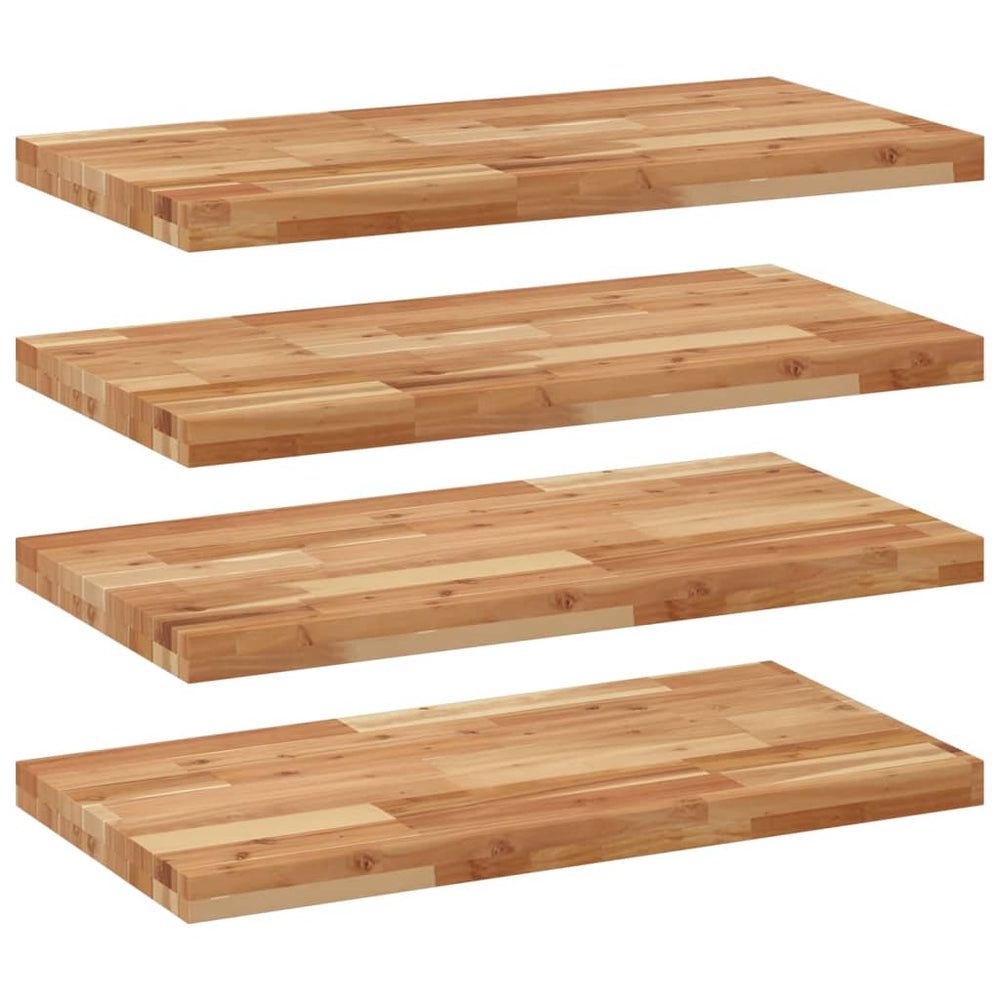 Schweberegale Akazie Massivholz 60x40 cm, 4er-Set