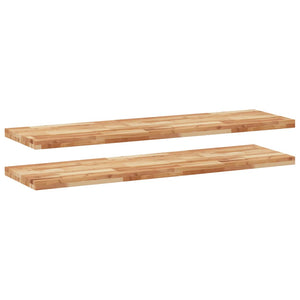 Massivholz Akazie Schweberegale, 120 cm, 2er-Set