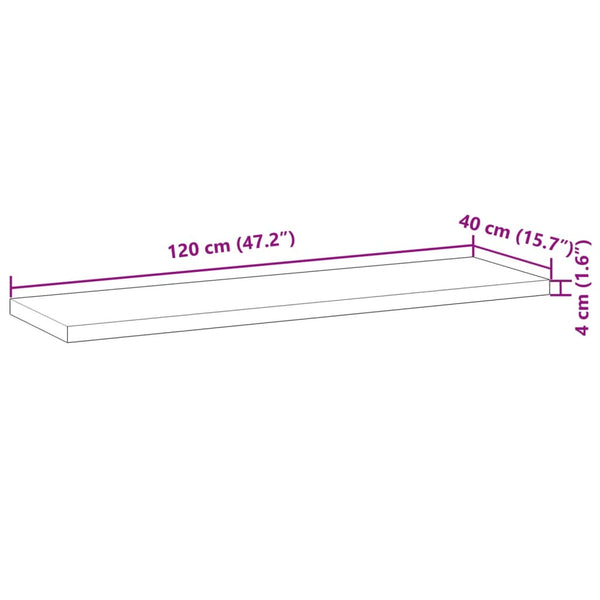 Massivholz Akazie Schweberegale, 120 cm, 2er-Set