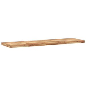 Akazie Massivholz Schweberegale 140 cm, 2er-Set