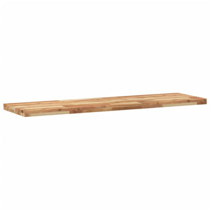 Akazie Massivholz Schweberegale 140 cm, 2er-Set
